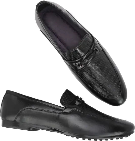 Shozon Corporate Casual Loafers For Men (Black)