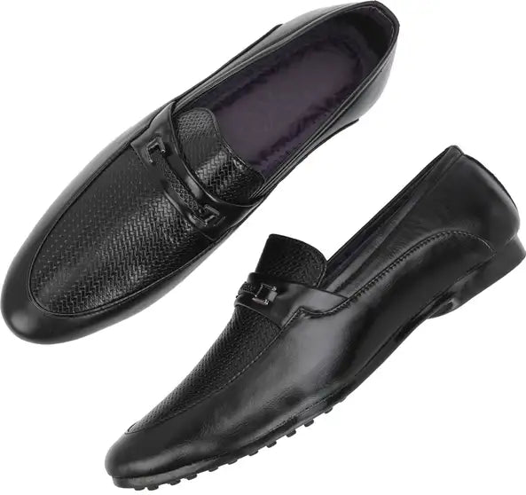 Shozon Corporate Casual Loafers For Men (Black)