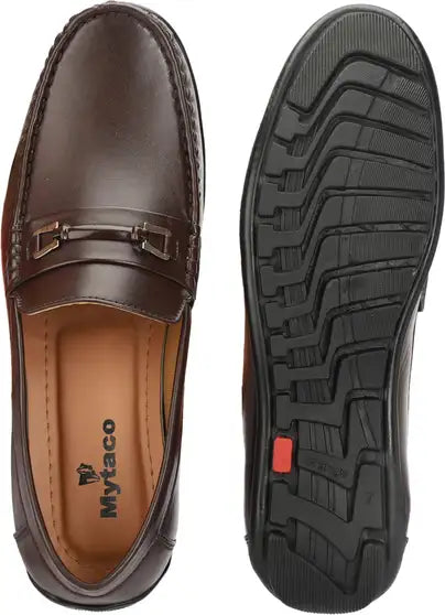 Shozon Lightweight Loafers For Men (Brown)