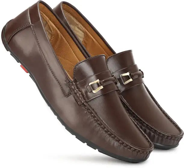Shozon Lightweight Loafers For Men (Brown)