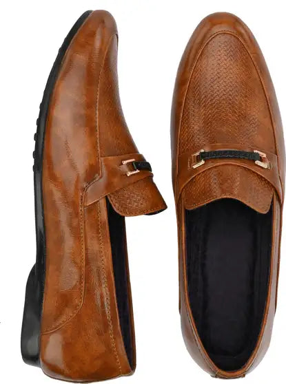 Shozon Corporate Casual Loafers For Men (Tan)
