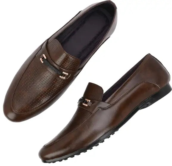 Shozon Corporate Casual Loafers For Men (Brown)