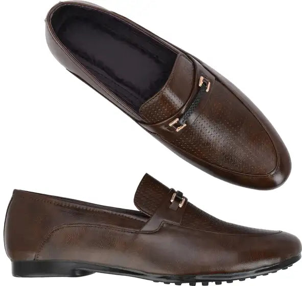 Shozon Corporate Casual Loafers For Men (Brown)