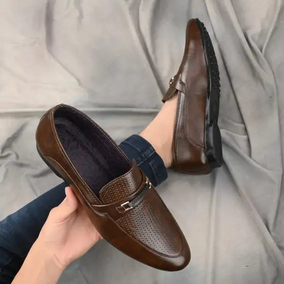 Shozon Corporate Casual Loafers For Men (Brown)