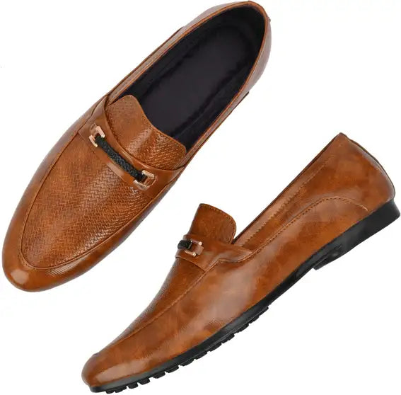 Shozon Corporate Casual Loafers For Men (Tan)