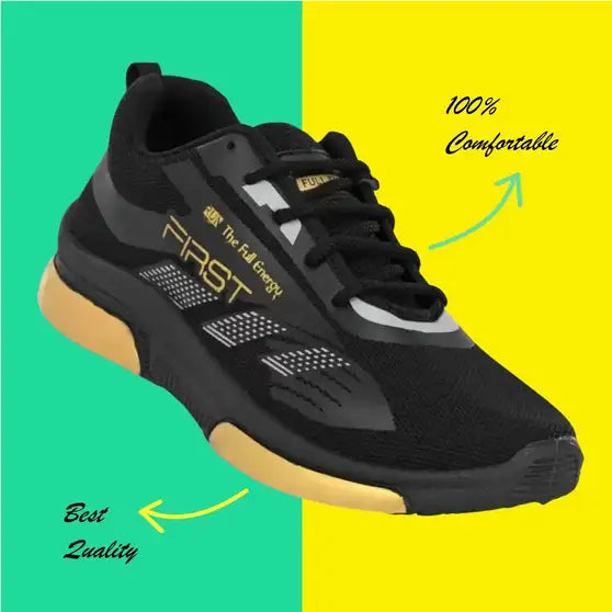 Shozon Premium Running Shoes For Men (Black)
