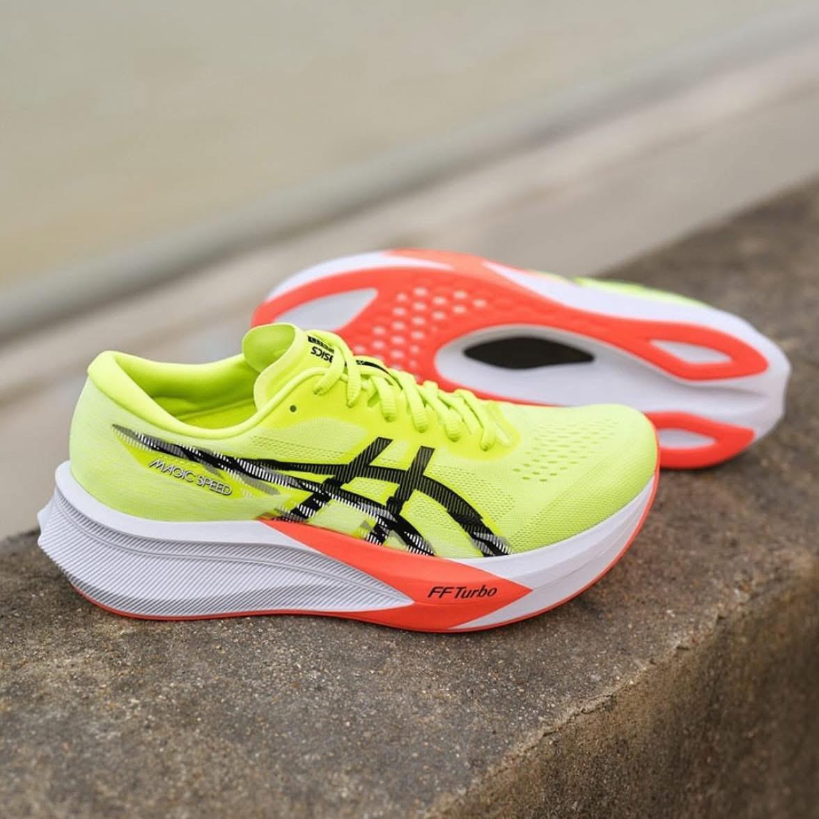 Asics Magic Speed 4 Light Green Running Shoes