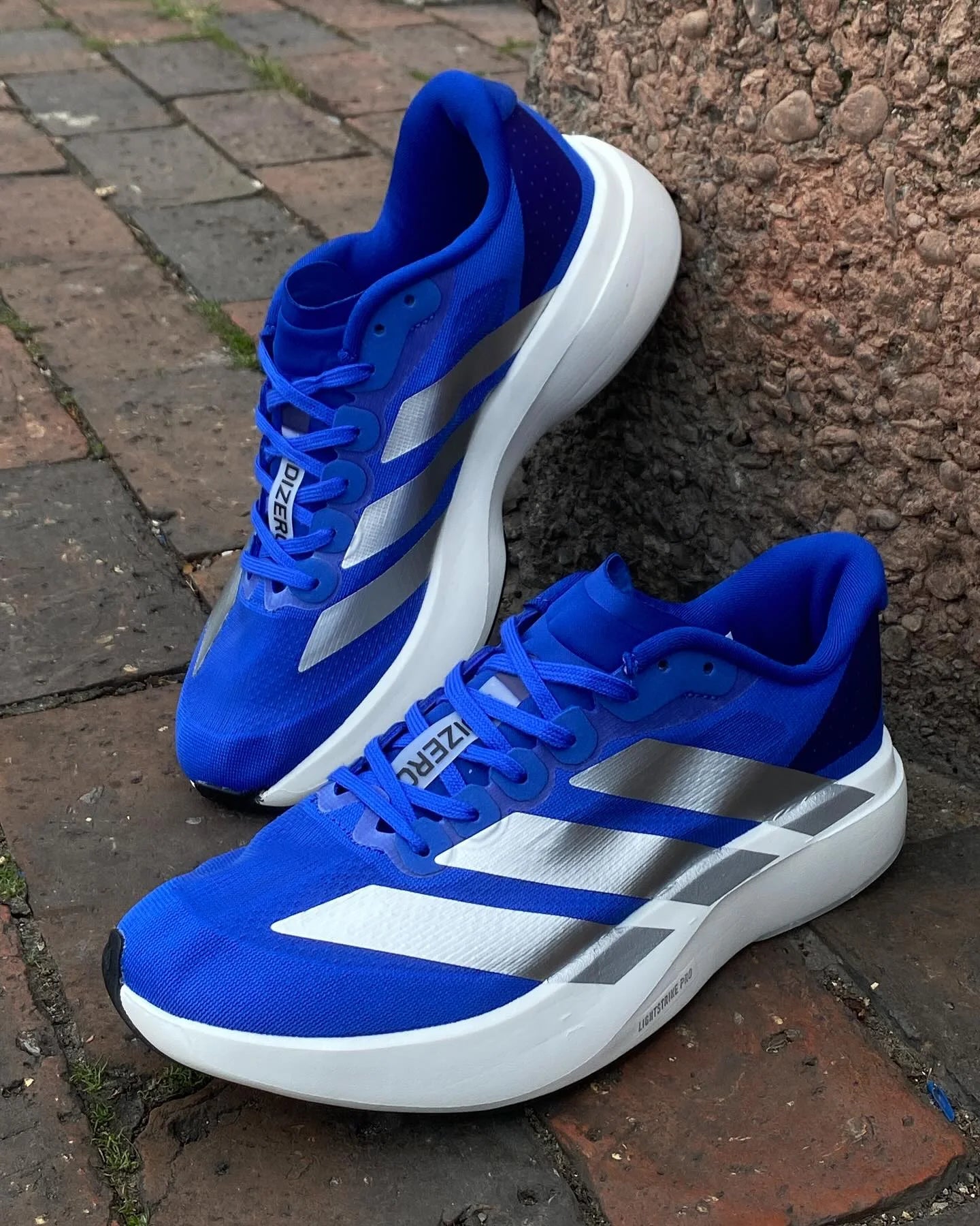 adidas gazelle silver green womens Adidas Adizero Evo SL Blue Running Shoes