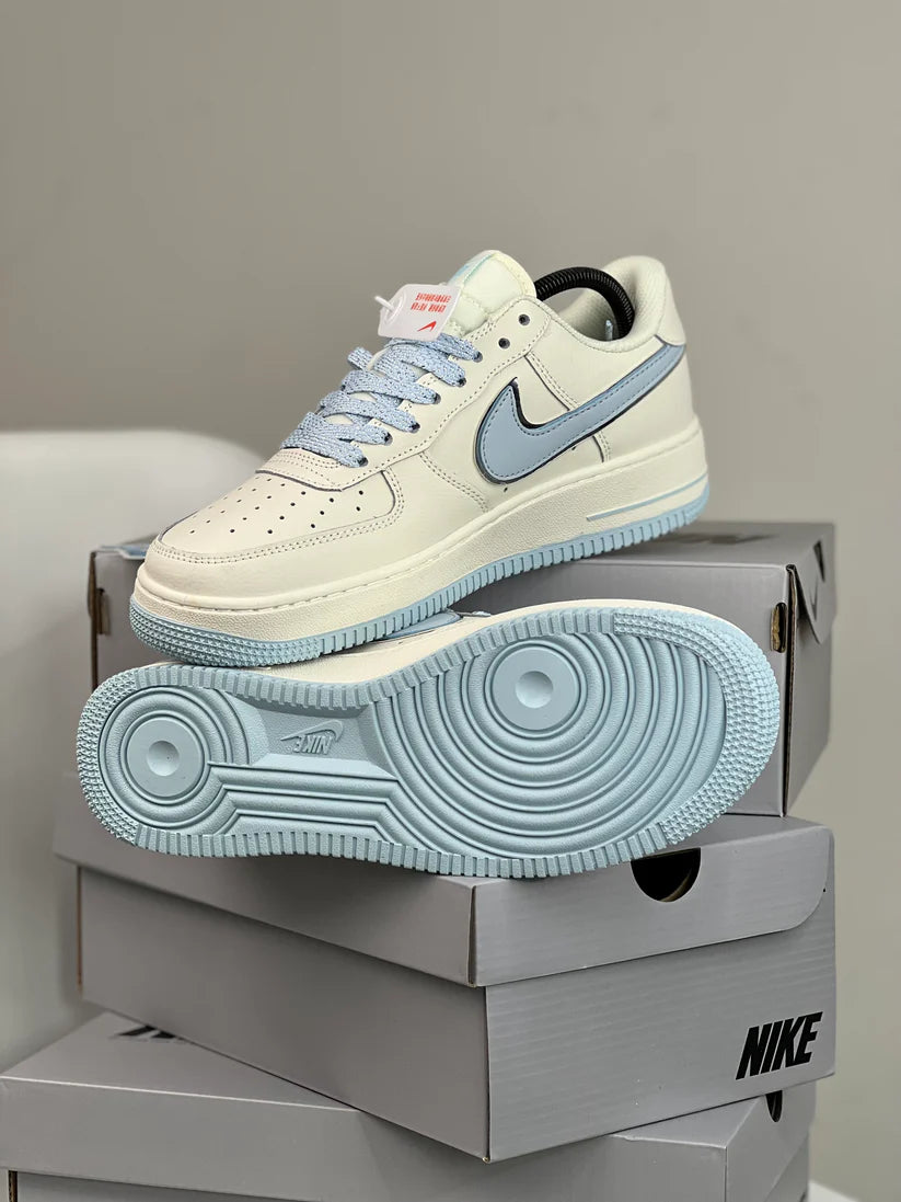 Airforce 1 Beige Blue Sneakers