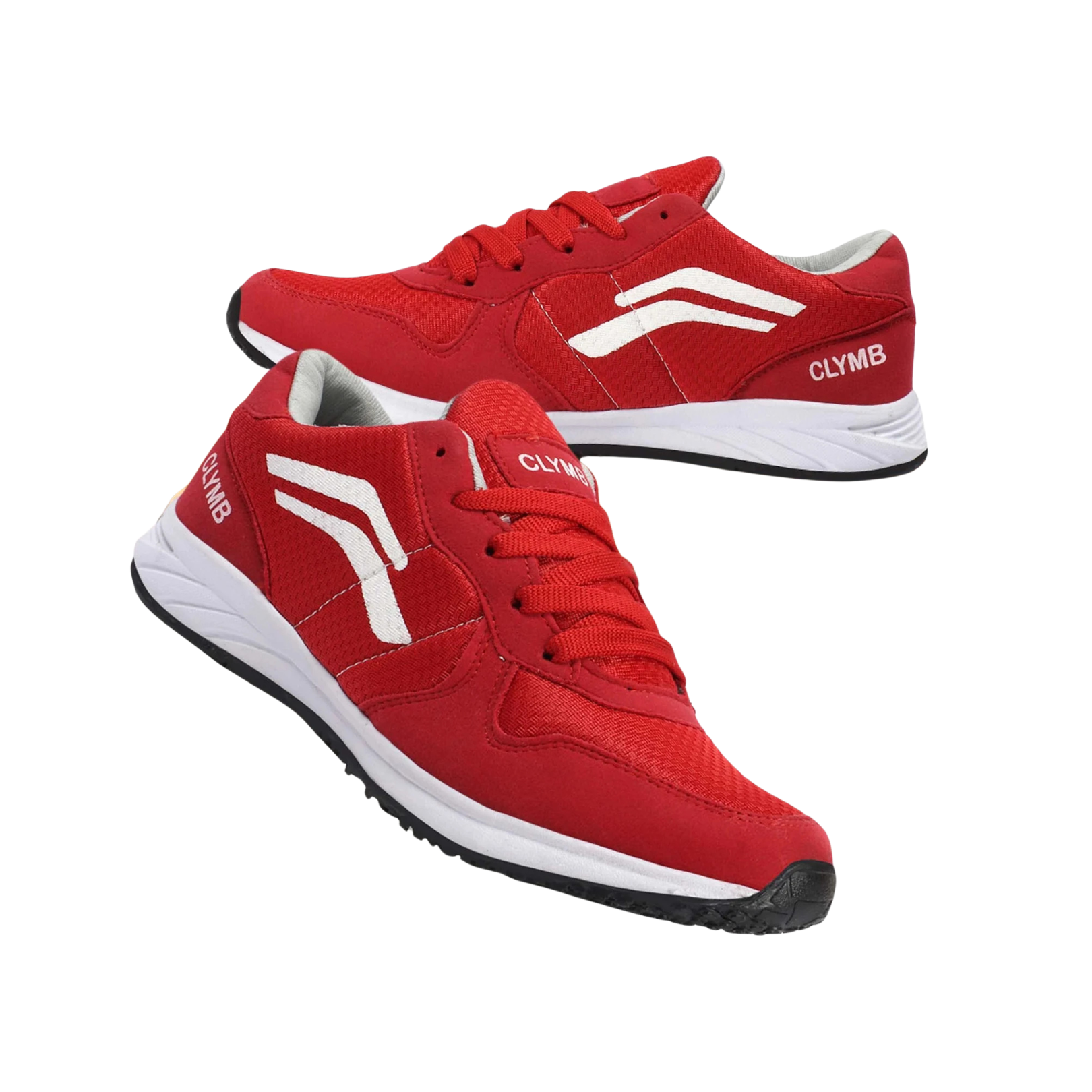 Shozon Black Sports Shoes For Men (Red)
