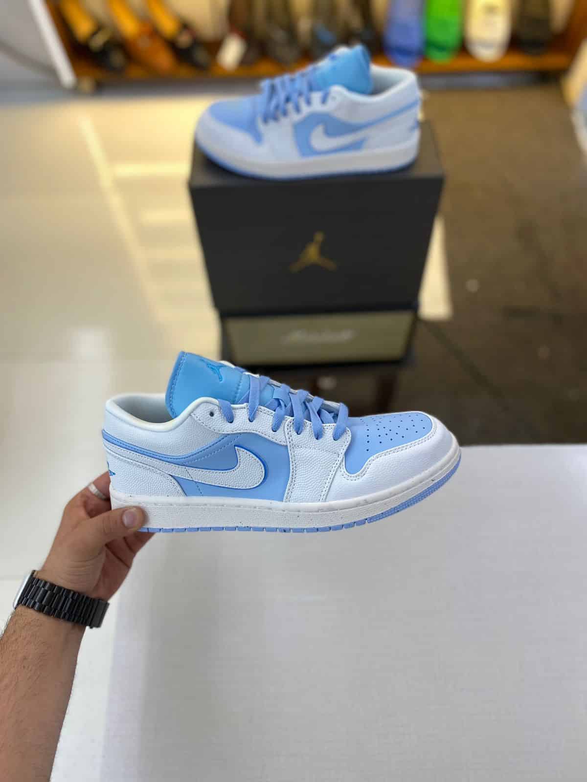 Branded Air 1 Ice Blue Low Sneakers