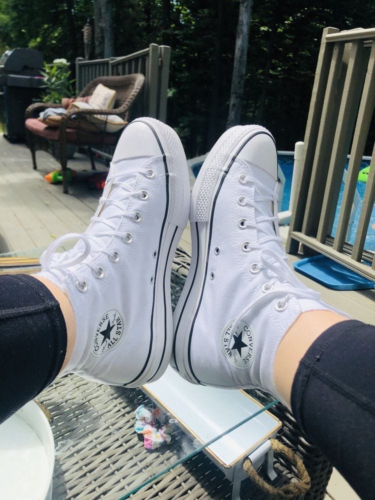 Branded All Star  White Long Sneakers