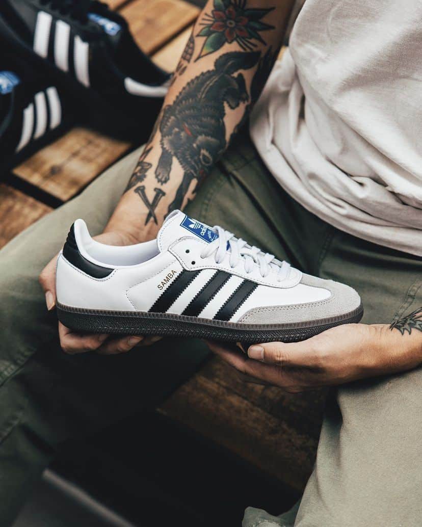 Branded Samba White Sneakers