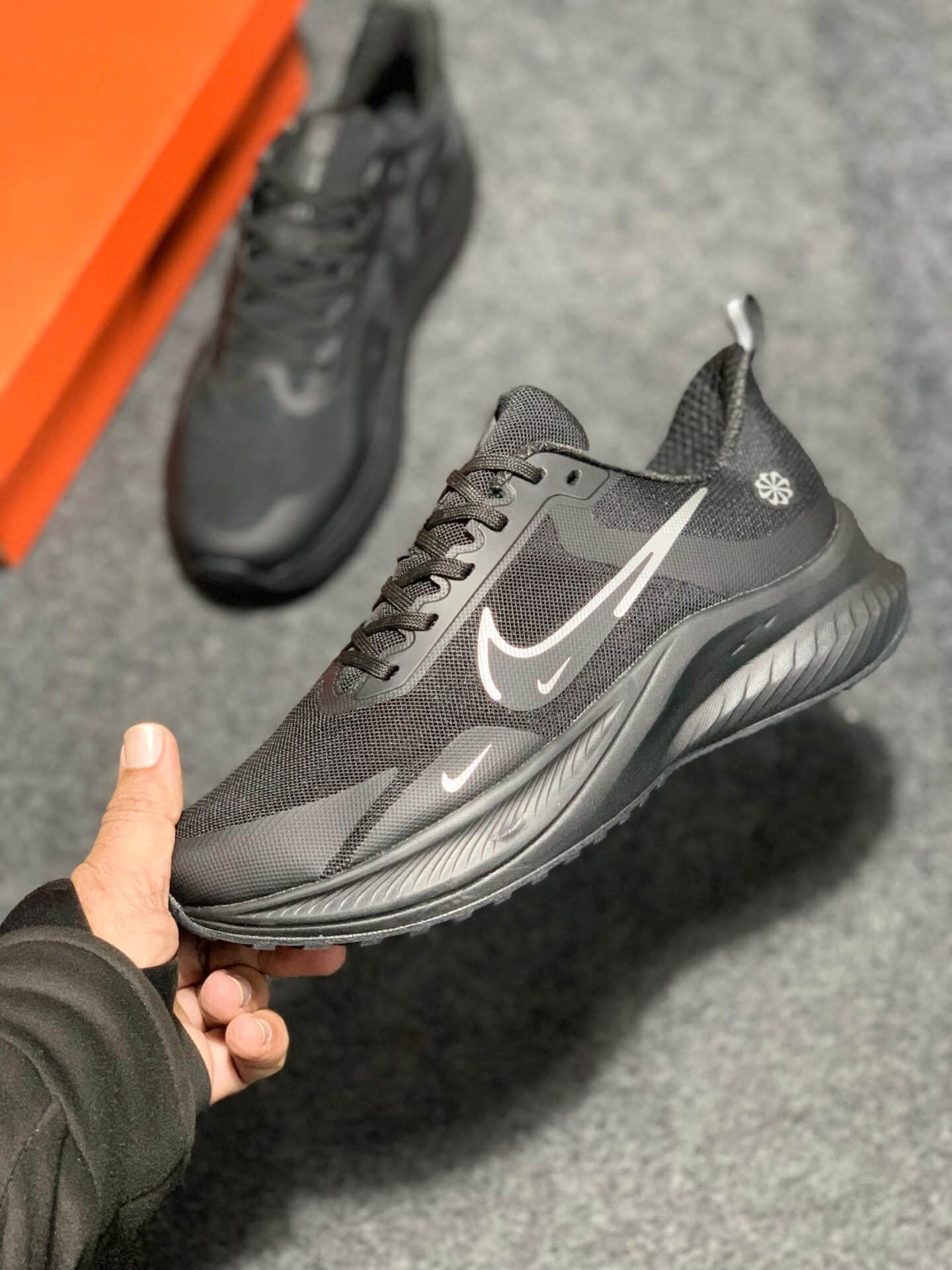 Branded Just Do It Black Running Shoes