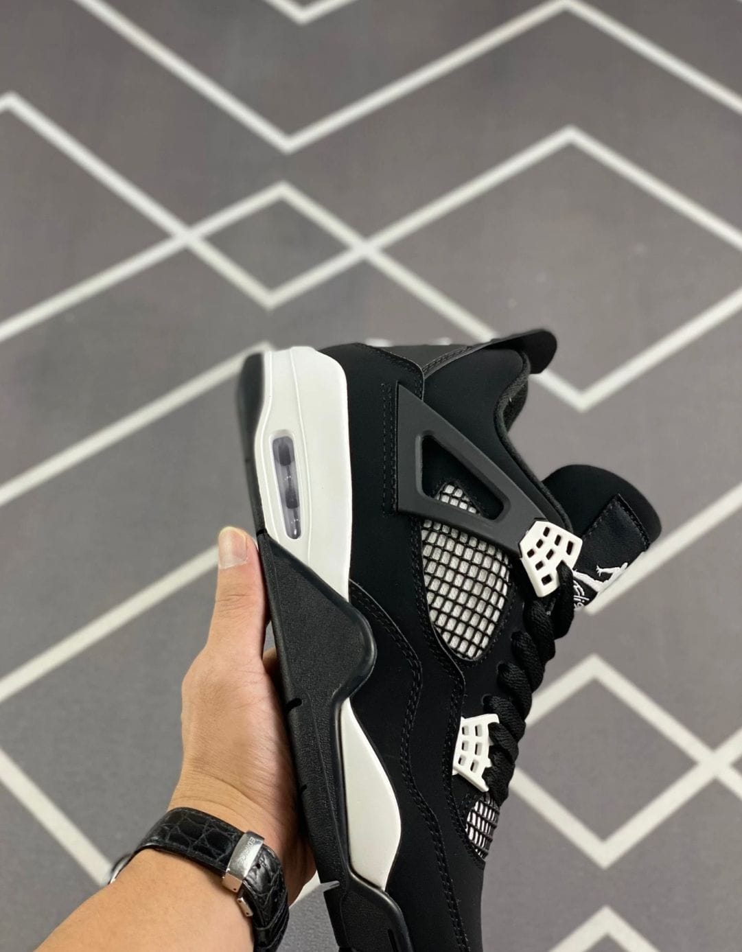 Branded Retro 4 White Thunder Sneakers