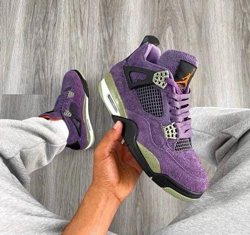 Branded Retro 4 Purple Sneakers
