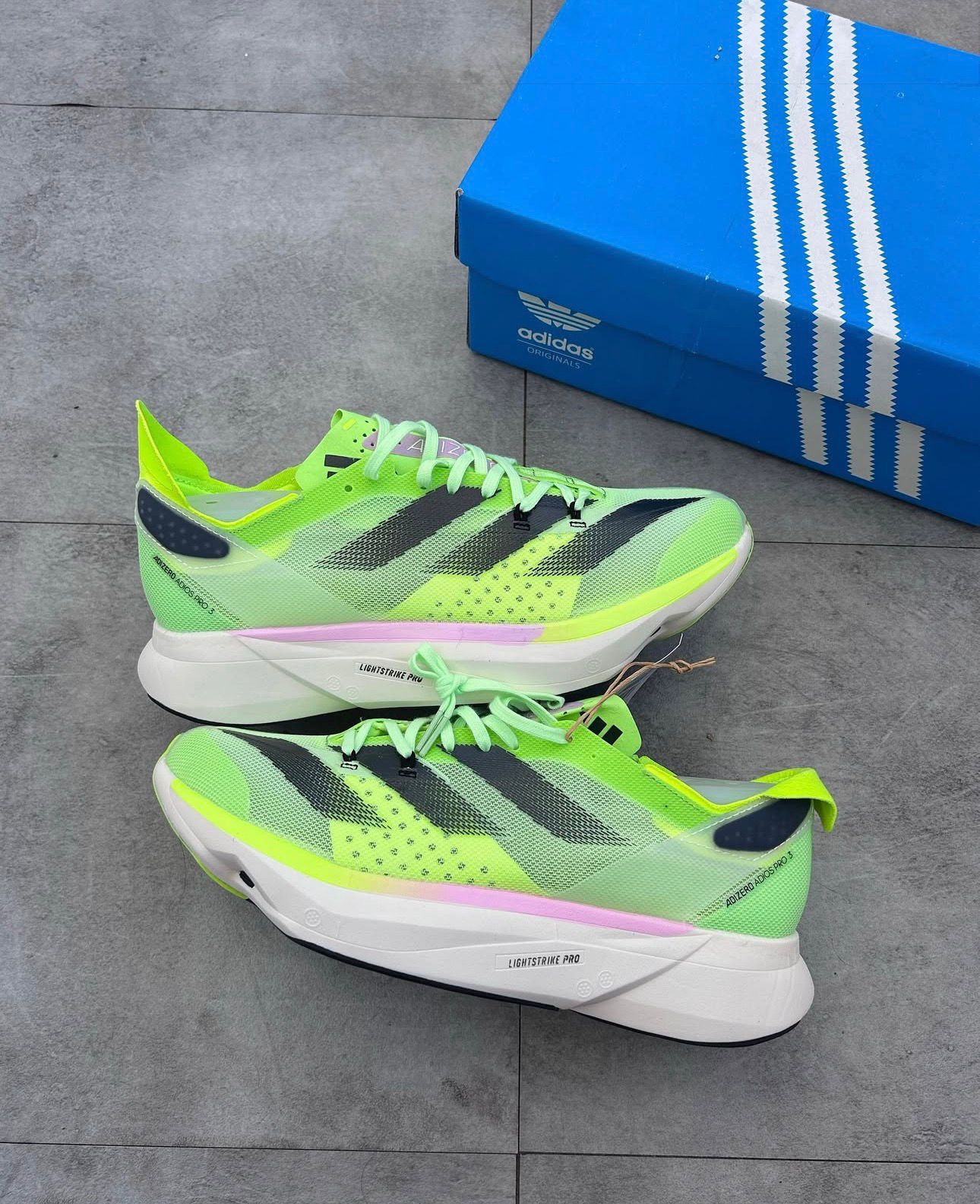 Adidas Adizero Pro 3 Green Running Shoes