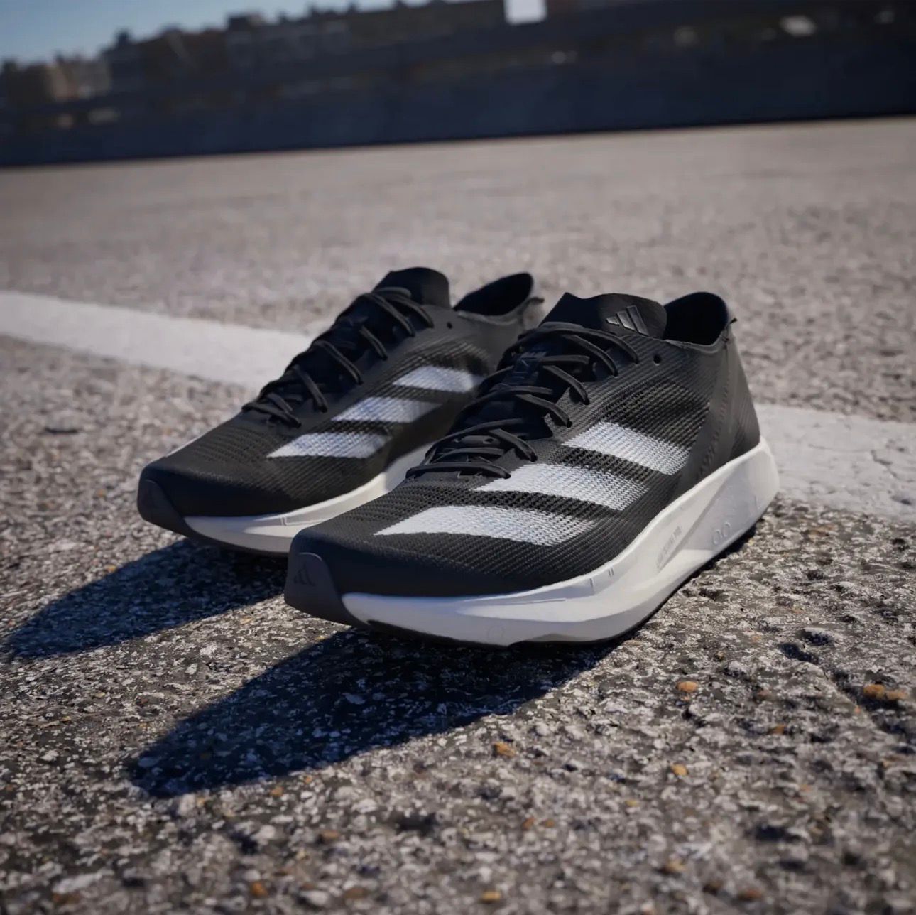Adidas Adizero Takumi Sen 10 Black White Running Shoes