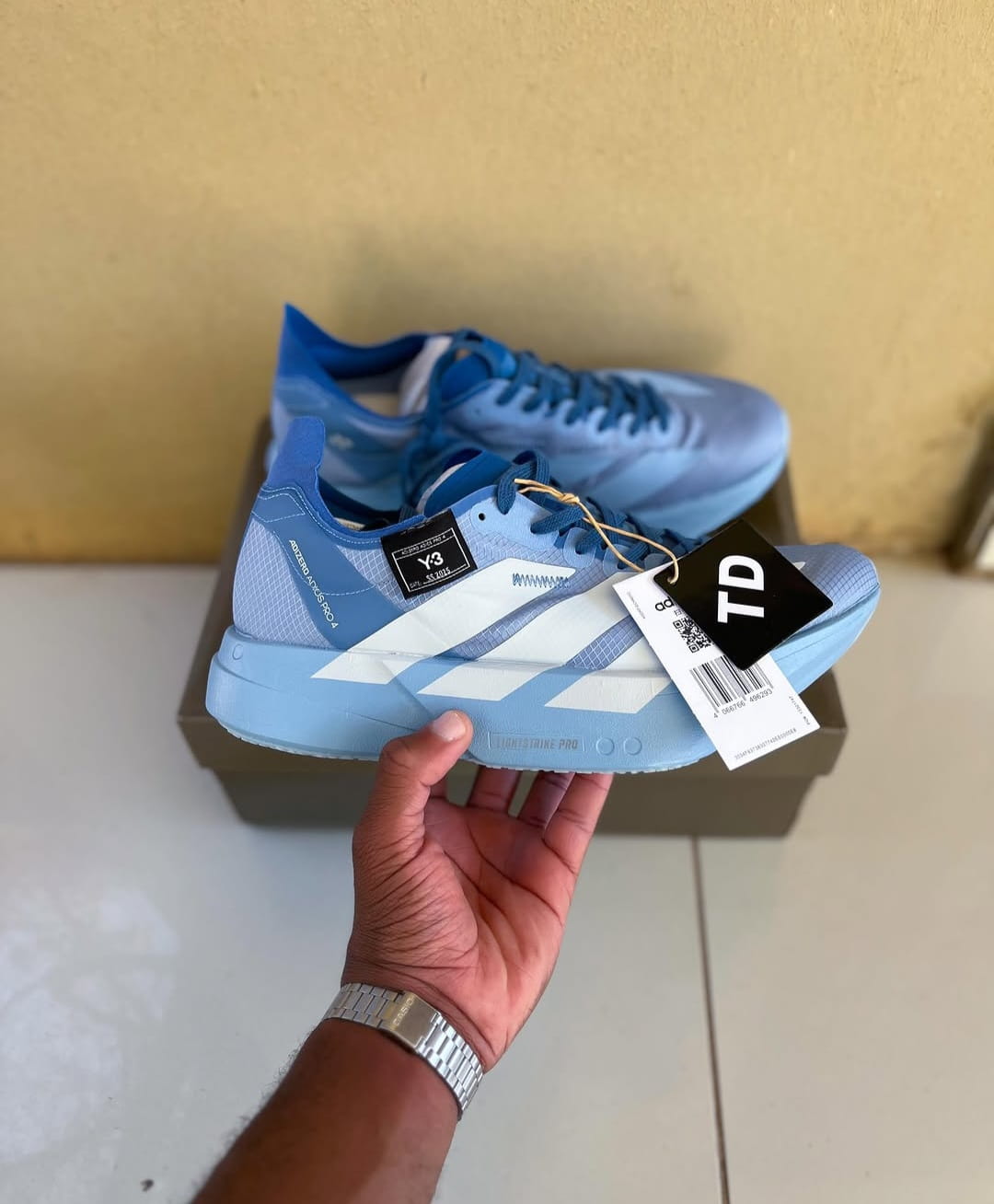Adidas Adizero Pro 4 Y-3 Ash Blue Running Shoes