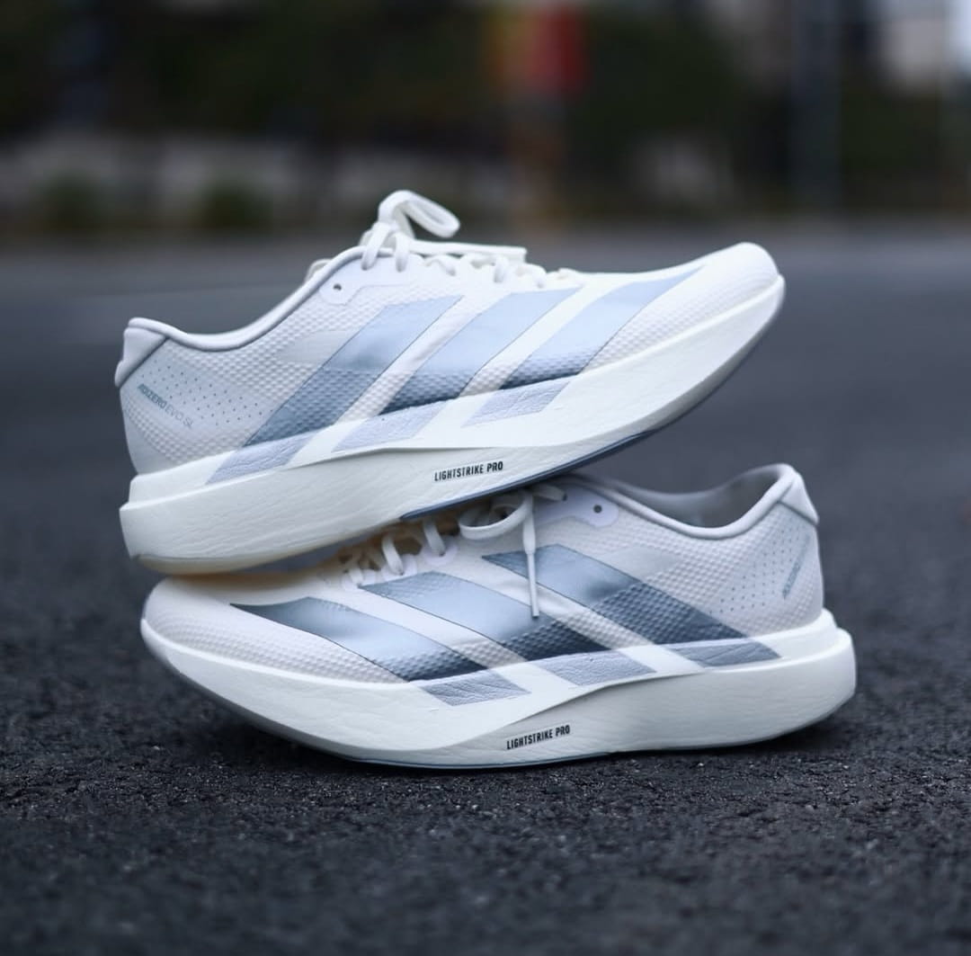 Adidas Adizero Evo SL Core White Running Shoes