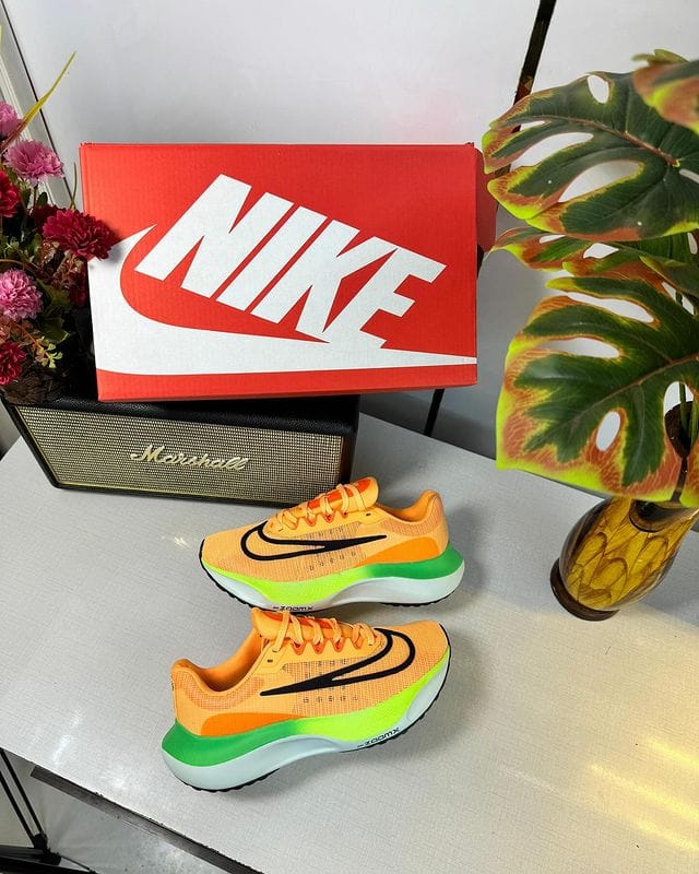 Branded Zoom Fly 5 Yellow Running Shoes