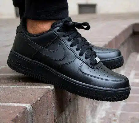 Branded Airforce 1 Black Low Sneakers