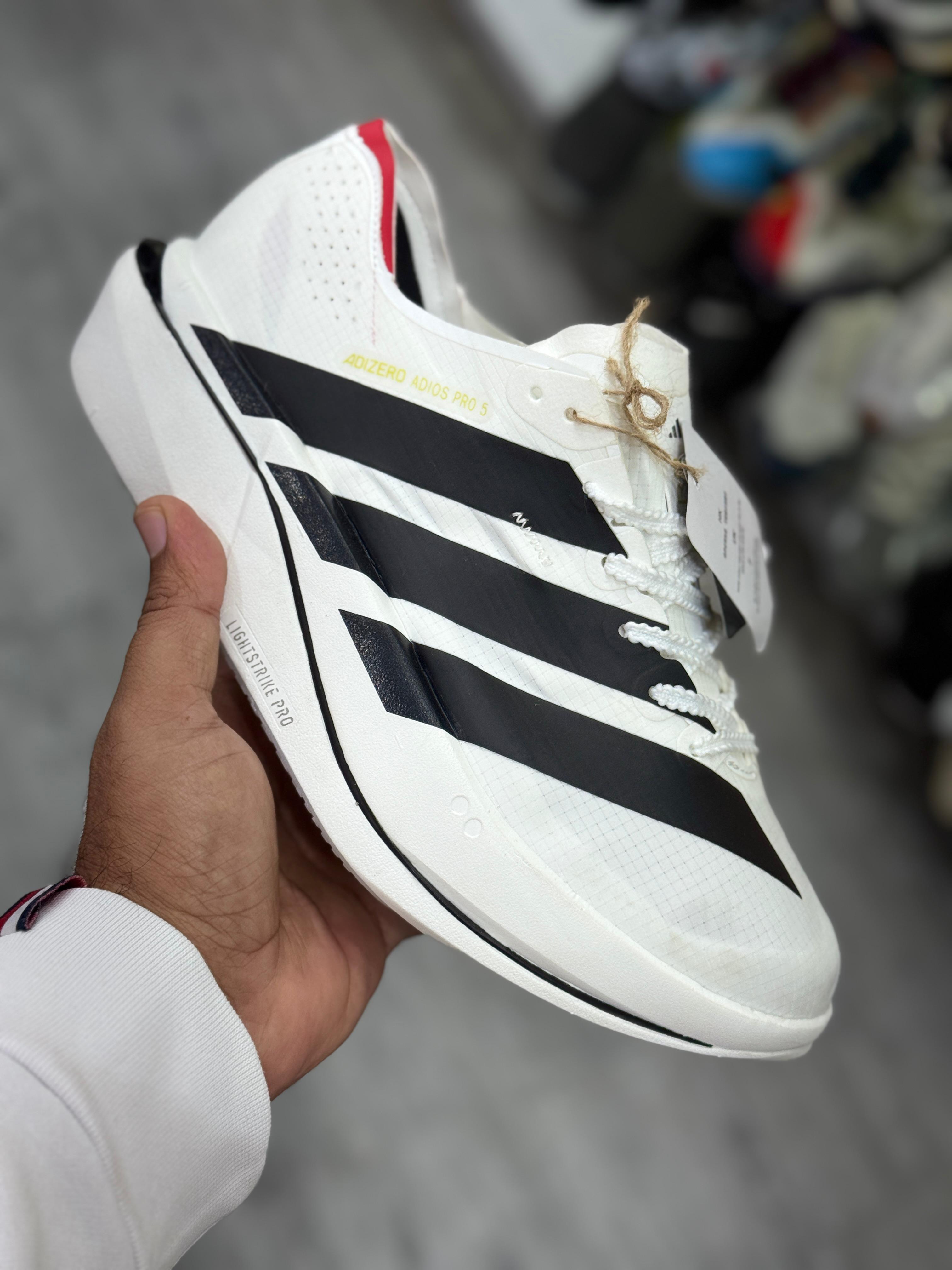 Adidas Adizero Pro 5 White Running Shoes