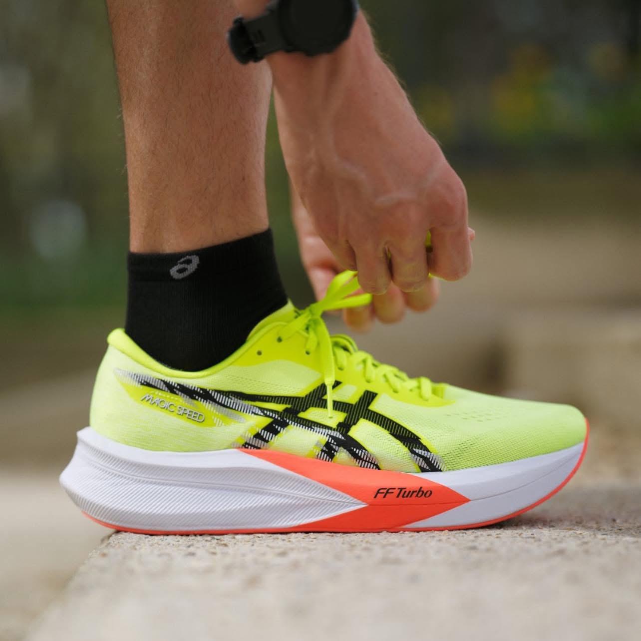 Asics Magic Speed 4 Light Green Running Shoes