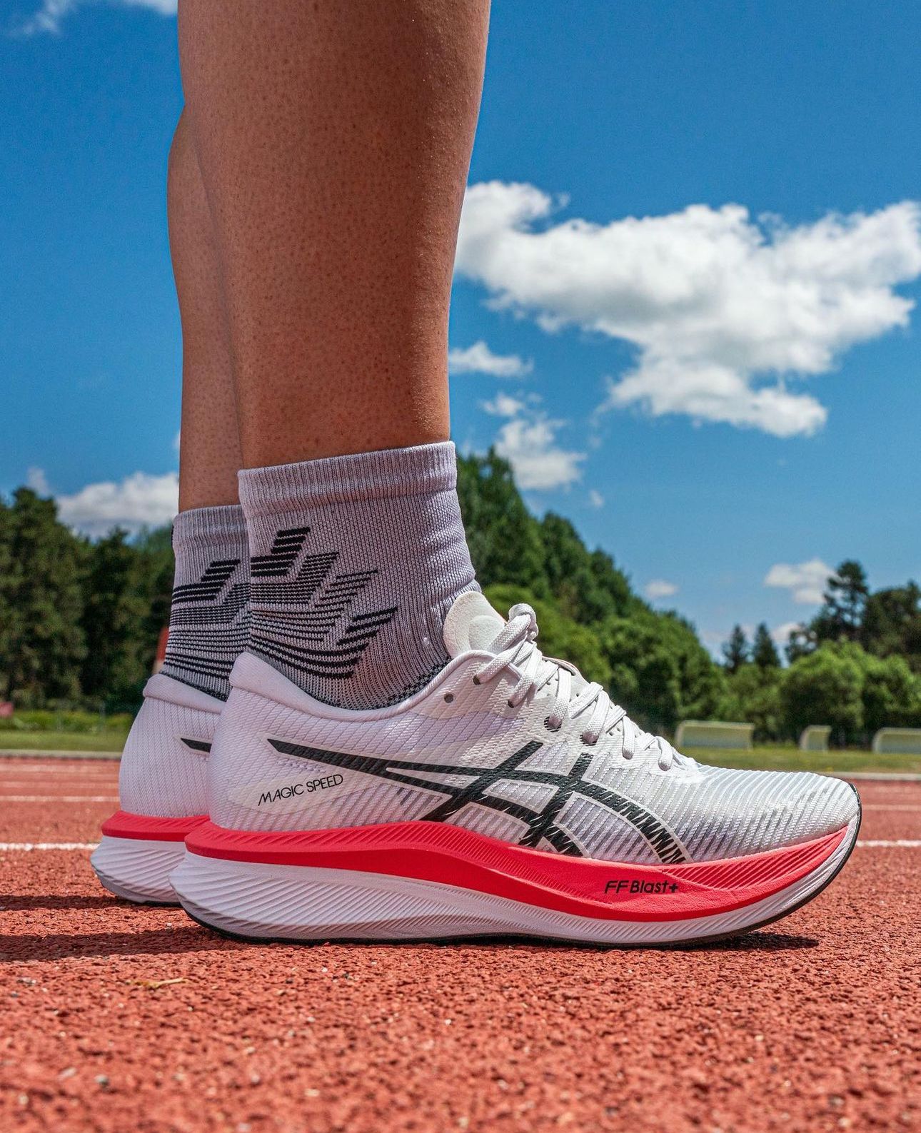 Asics Magic Speed White Black Running Shoes