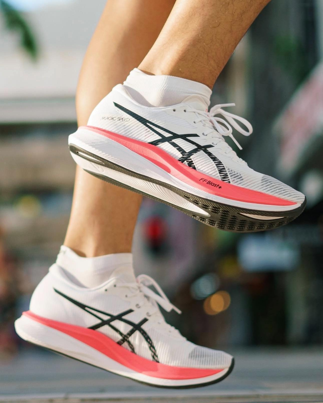 Asics Magic Speed White Black Running Shoes