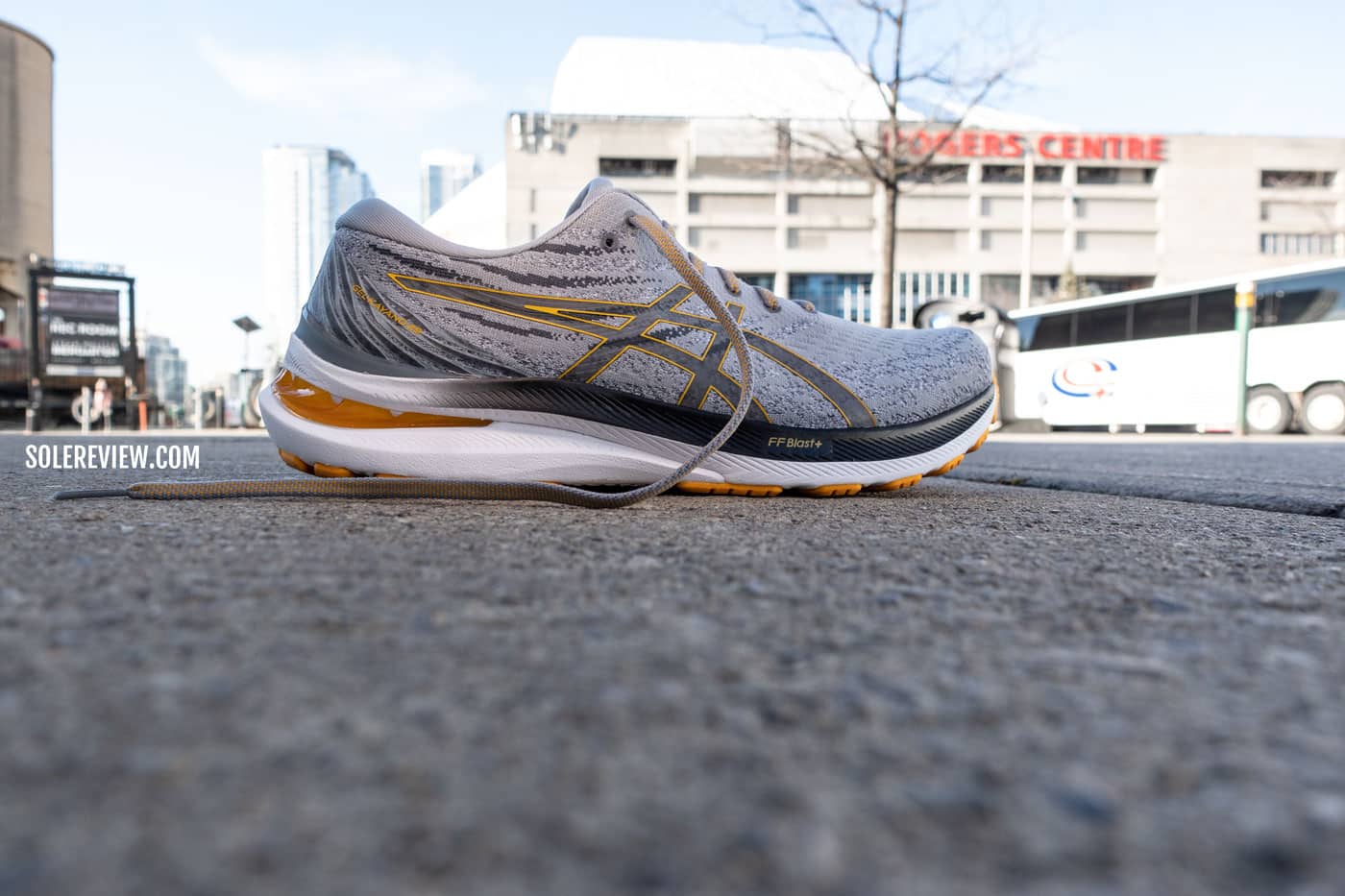Asics Gel Kayano 29 Grey Yellow Running Shoes