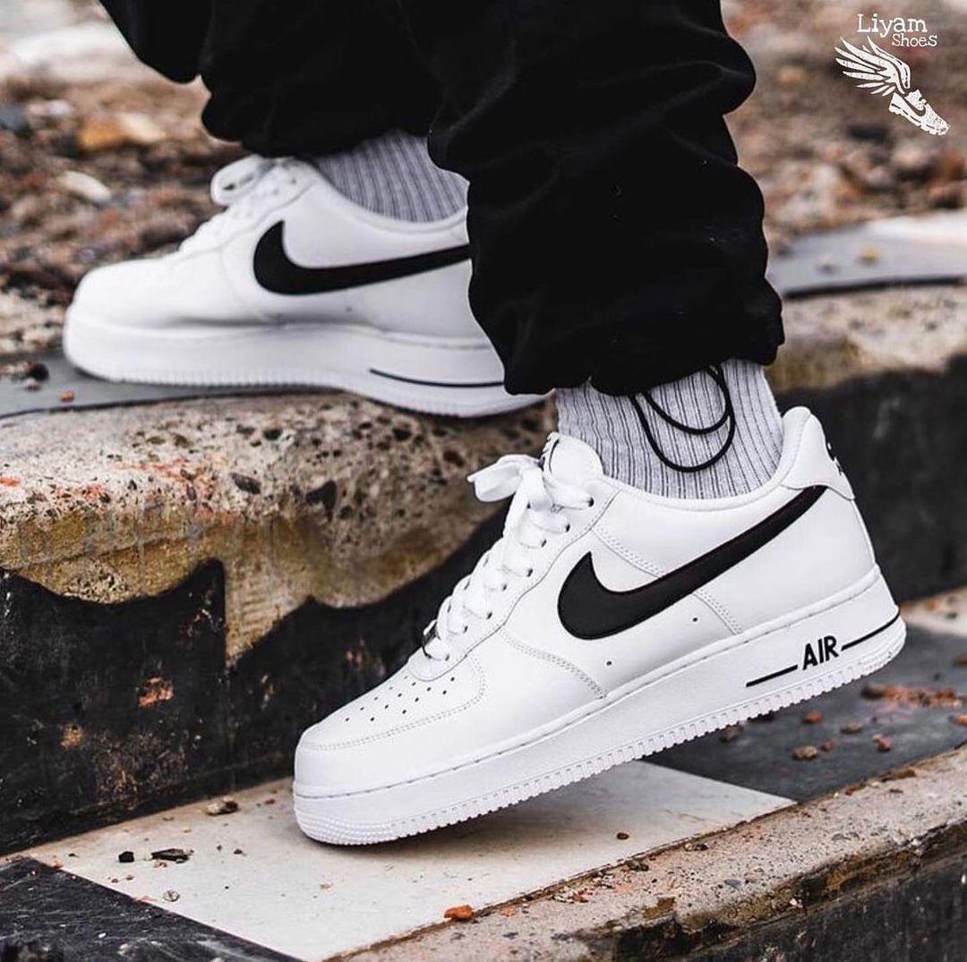 Branded Airforce 1 White Black Sneakers