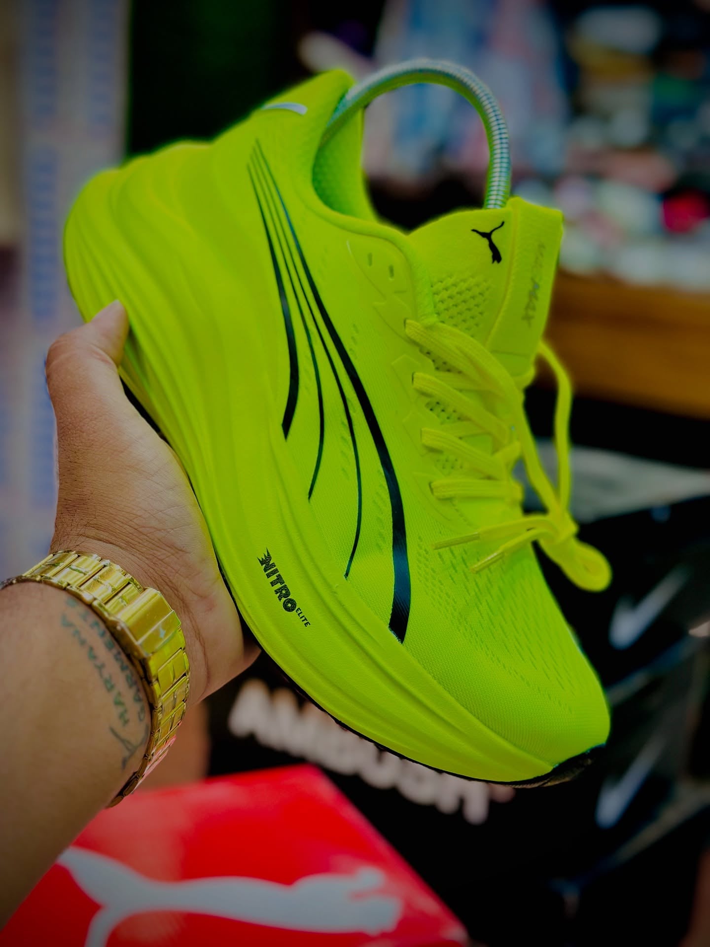 Nitro Magmax Green Running Shoes