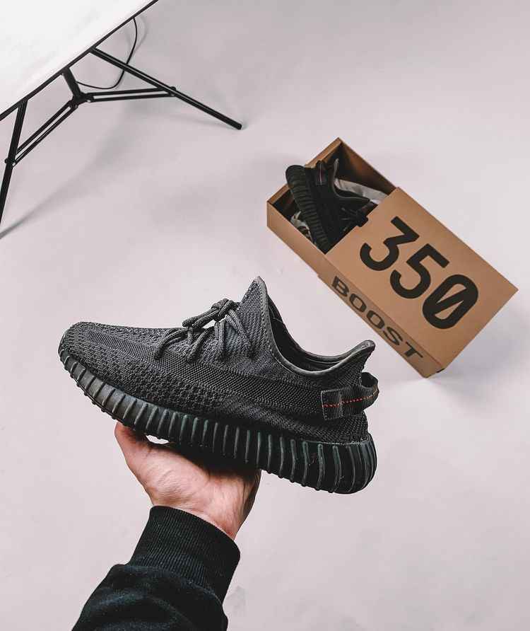 Branded Yeezy Boost 350 V2 Black Sneakers