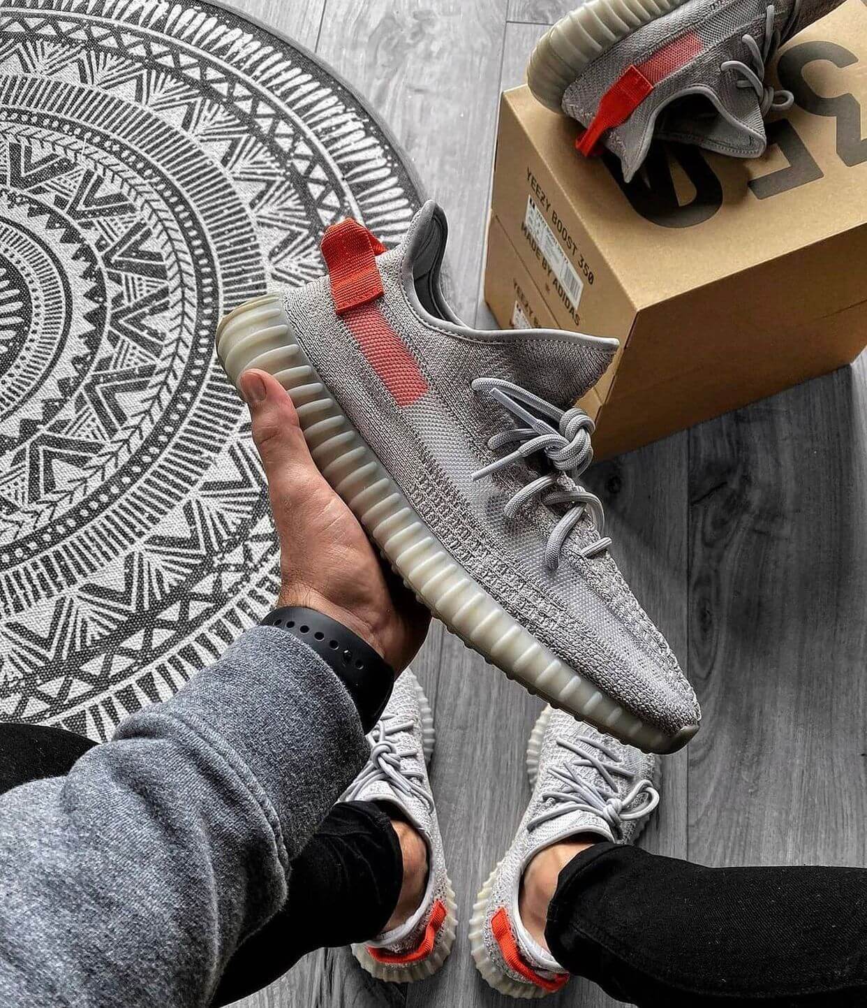 Branded Yeezy Boost 350 V2 Static Review Grey Sneakers