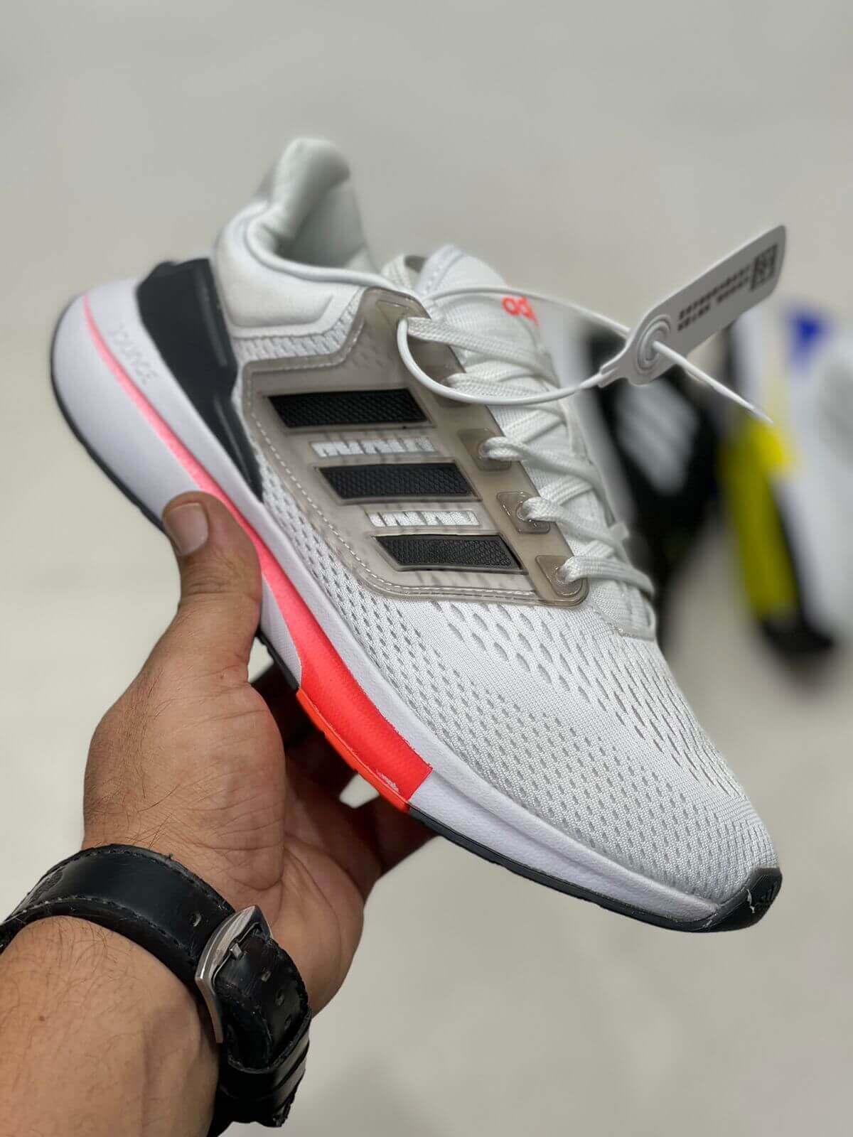 Branded Eq 21 White Black Running Shoes
