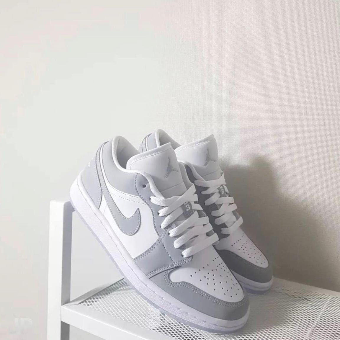 Branded Air 1 Wolf Grey Low Sneakers