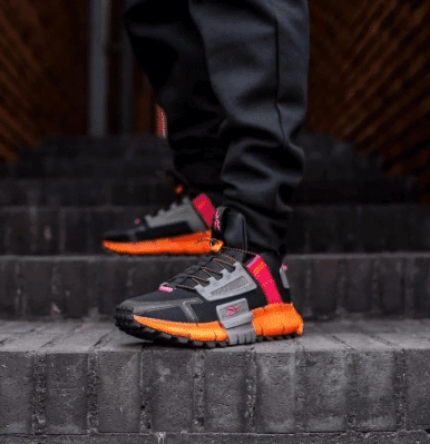 Branded Zig Kinetica Edge Black Orange Sneakers