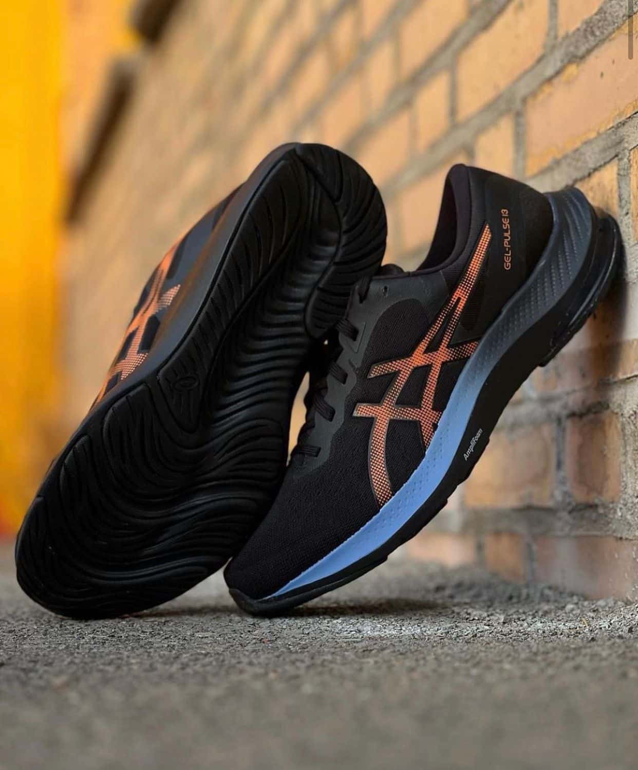 Asics Gel-Puluse 13 Black Orange Running Shoes