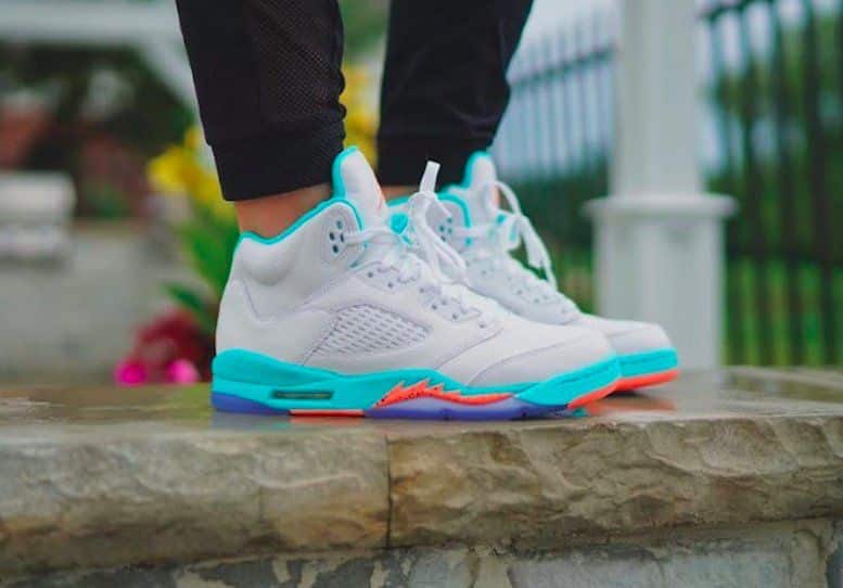 Branded Air Retro 5 White Sky Sneakers