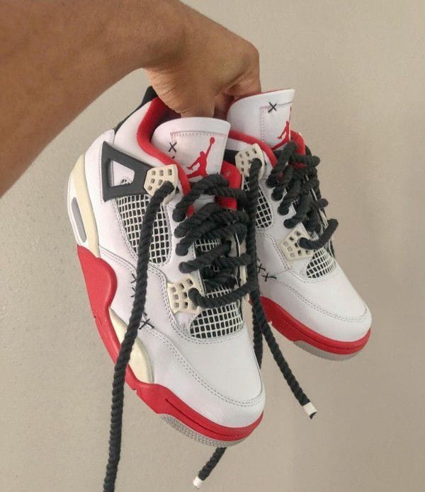 Branded Air Retro 4S Black Red Sneakers