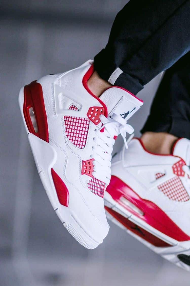 Branded Air Retro 4 Red Sneakers