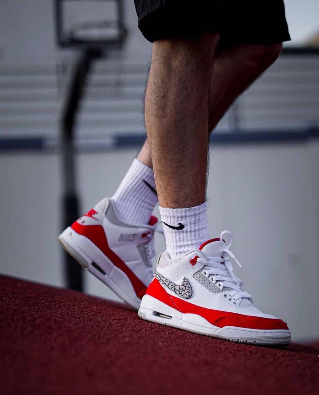 Branded Air Retro 3 Red Sneakers