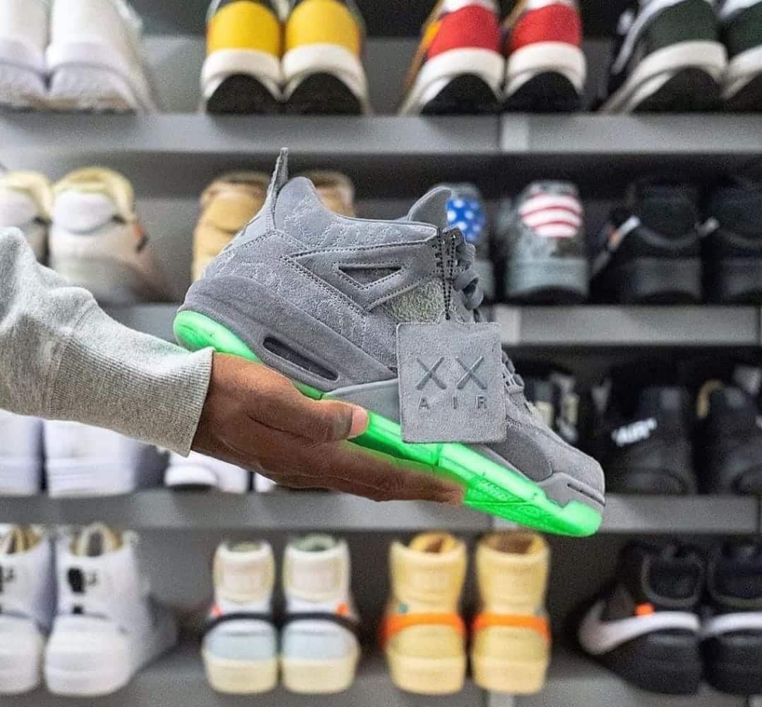 Branded Air Retro 4 Kaws Sneakers