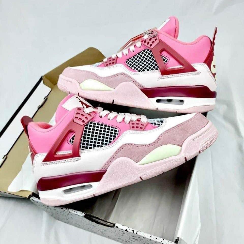 Branded Air Retro 4 Pink Girls Sneakers