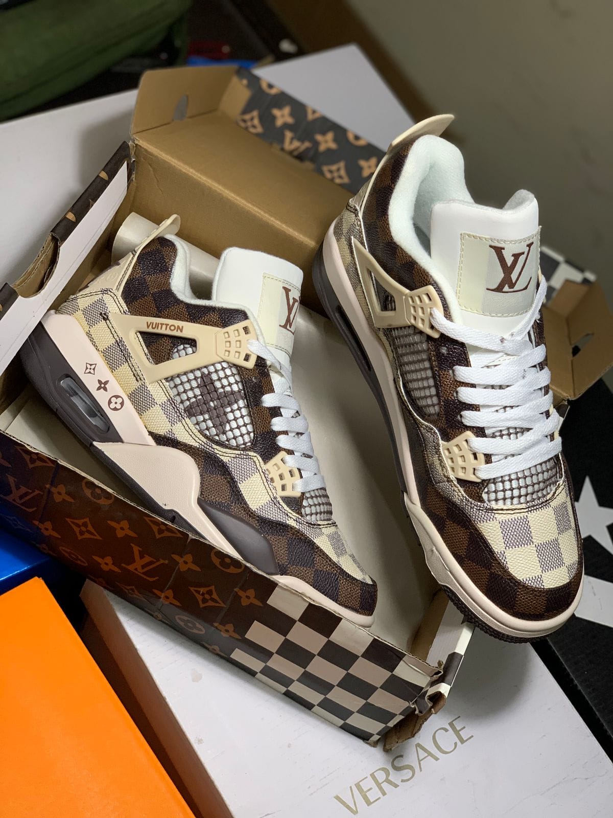 Branded Air Retro 4 LV Brown Sneakers