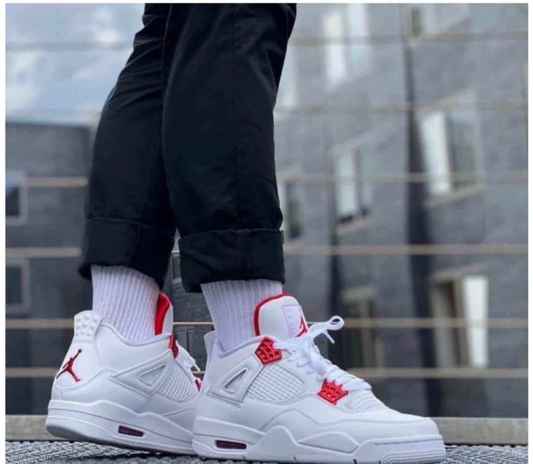 Branded Air Retro 4 Red Metallic Sneakers