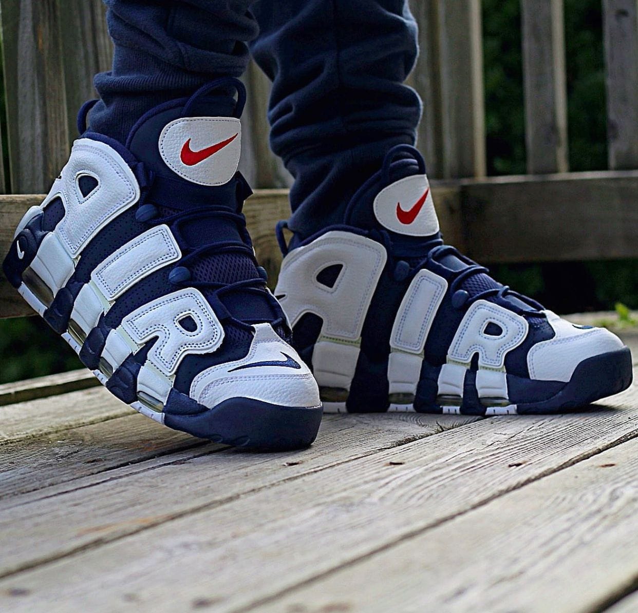 Branded Air More Uptempo Navy Sneakers