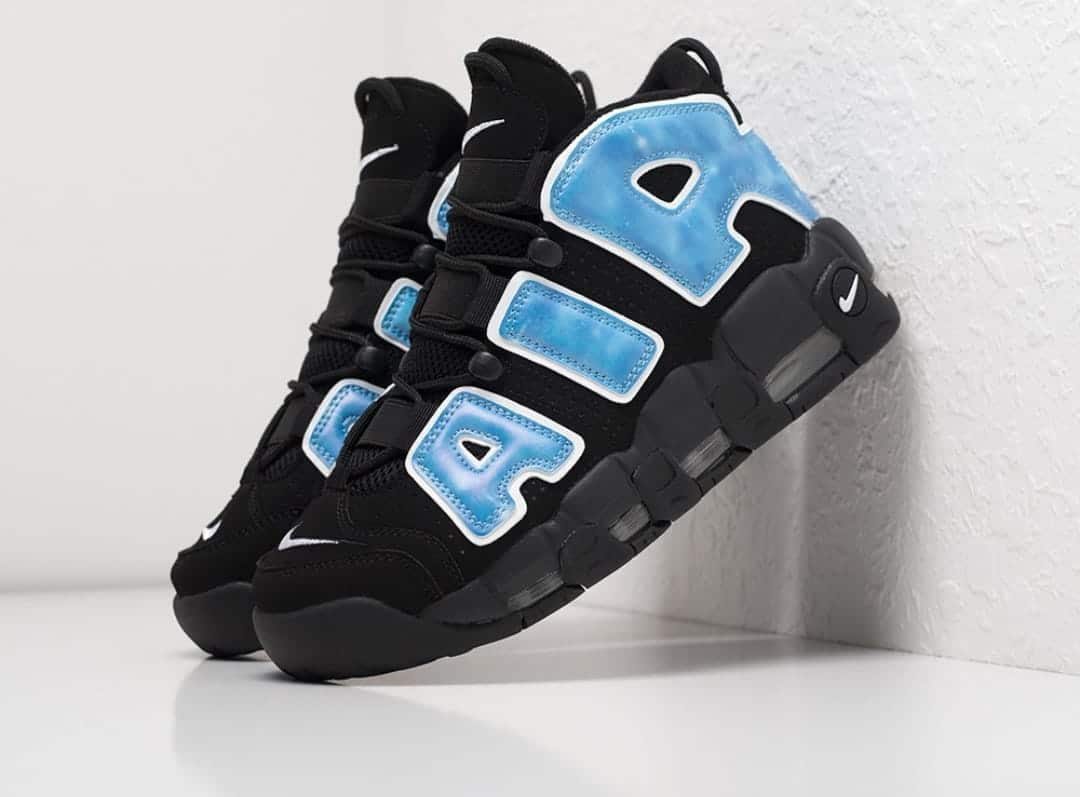 Branded Air More Uptempo Black Green Sneakers
