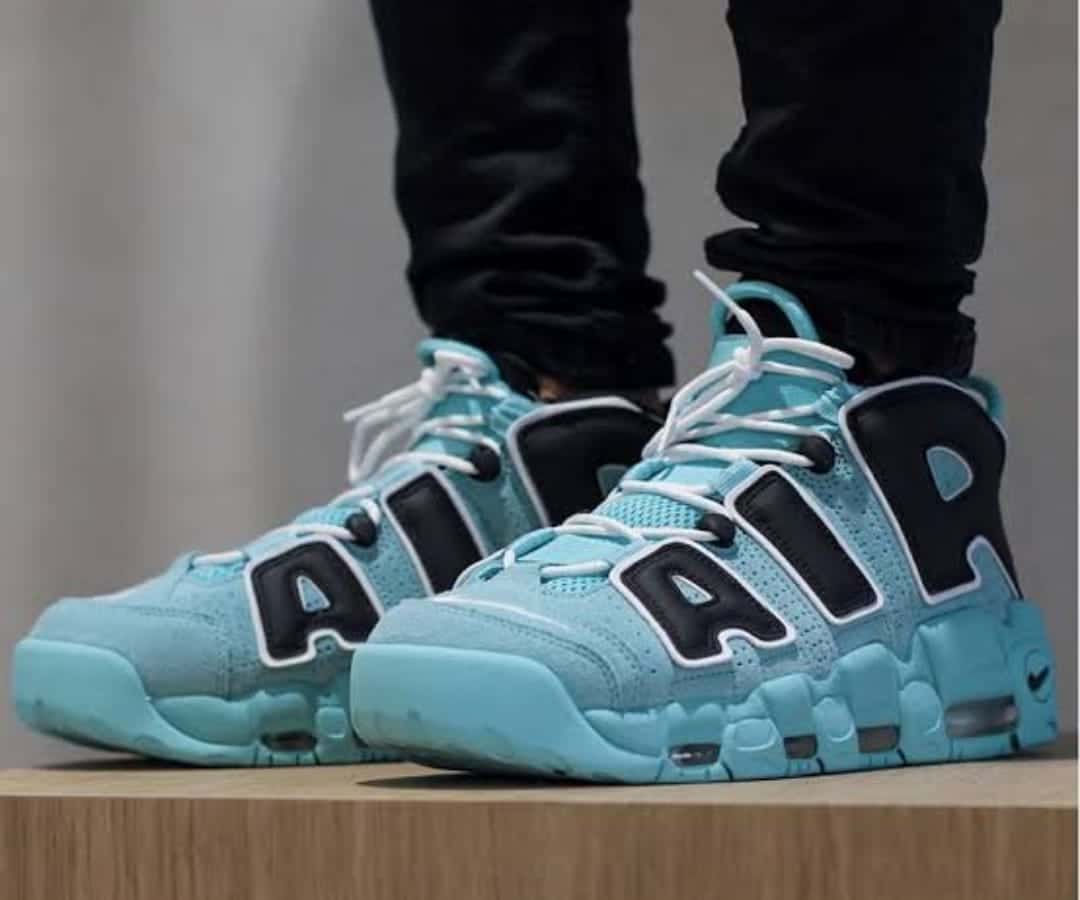 Branded Air More Uptempo Green Black Sneakers